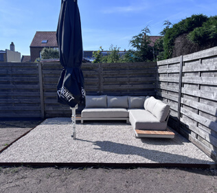 vakantiehuis westende lounge en terras